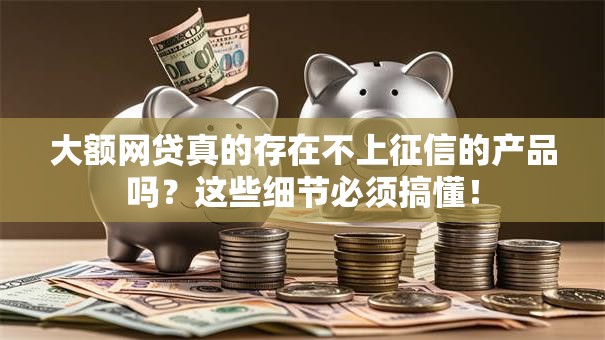 大额网贷真的存在不上征信的产品吗？这些细节必须搞懂！