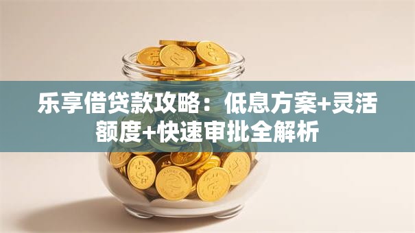 乐享借贷款攻略：低息方案+灵活额度+快速审批全解析