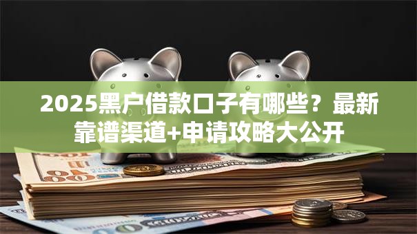 2025黑户借款口子有哪些？最新靠谱渠道+申请攻略大公开