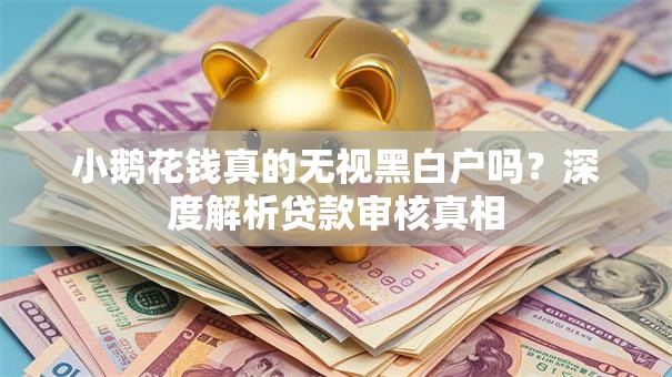 小鹅花钱真的无视黑白户吗？深度解析贷款审核真相
