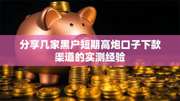 分享几家黑户短期高炮口子下款渠道的实测经验