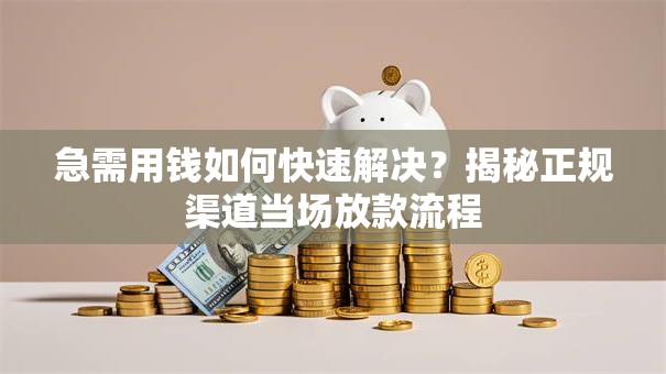 急需用钱如何快速解决？揭秘正规渠道当场放款流程