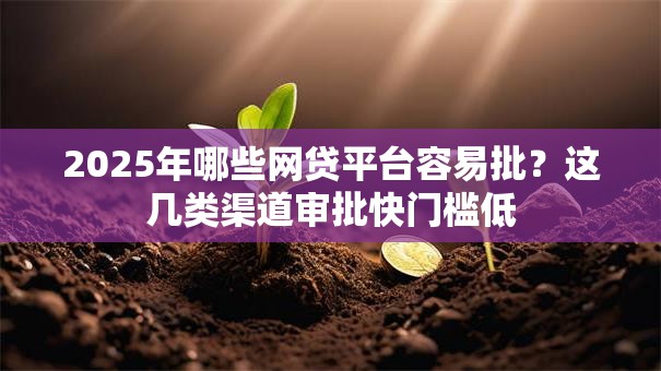 2025年哪些网贷平台容易批？这几类渠道审批快门槛低