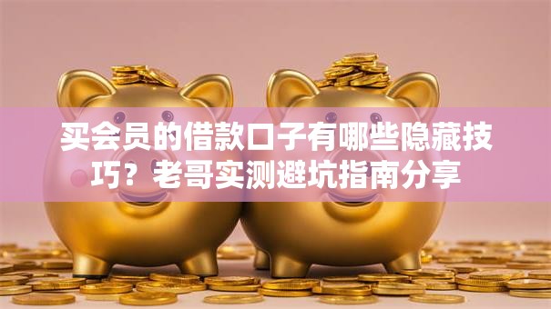买会员的借款口子有哪些隐藏技巧？老哥实测避坑指南分享