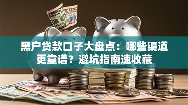 黑户贷款口子大盘点：哪些渠道更靠谱？避坑指南速收藏