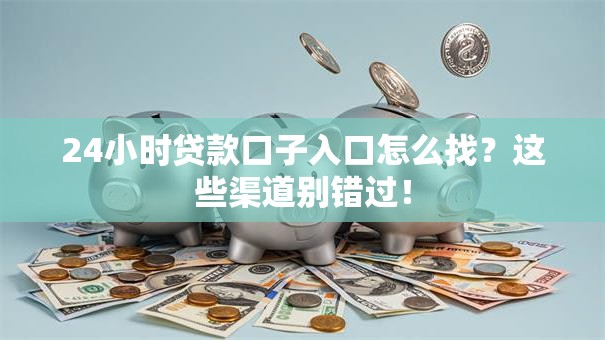 24小时贷款口子入口怎么找？这些渠道别错过！