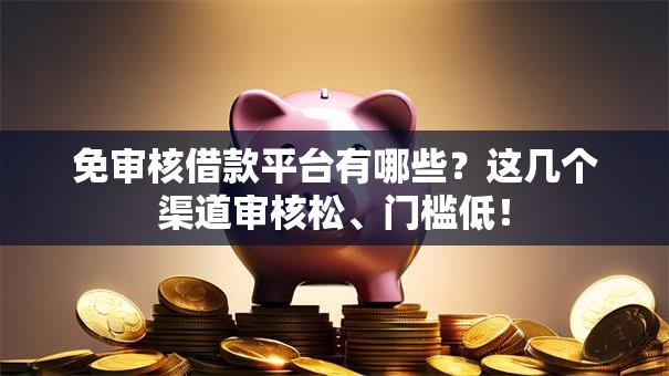 免审核借款平台有哪些？这几个渠道审核松、门槛低！
