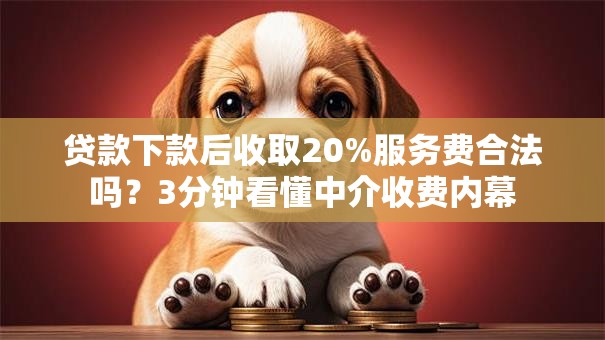 贷款下款后收取20%服务费合法吗？3分钟看懂中介收费内幕