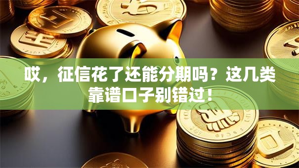 哎，征信花了还能分期吗？这几类靠谱口子别错过！