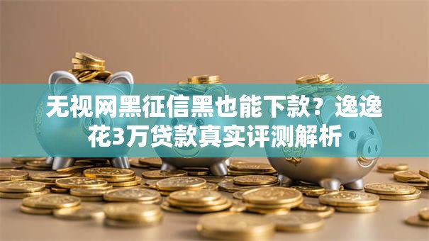 无视网黑征信黑也能下款？逸逸花3万贷款真实评测解析