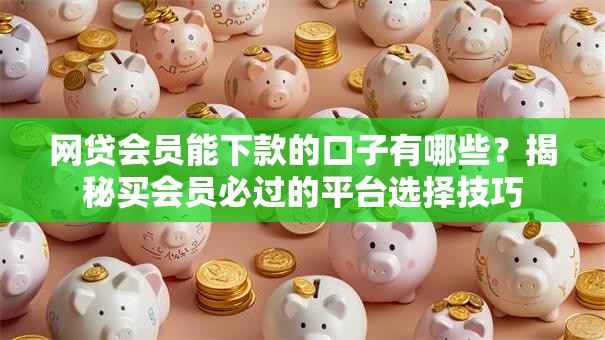 网贷会员能下款的口子有哪些？揭秘买会员必过的平台选择技巧