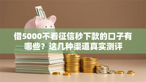 借5000不看征信秒下款的口子有哪些？这几种渠道真实测评