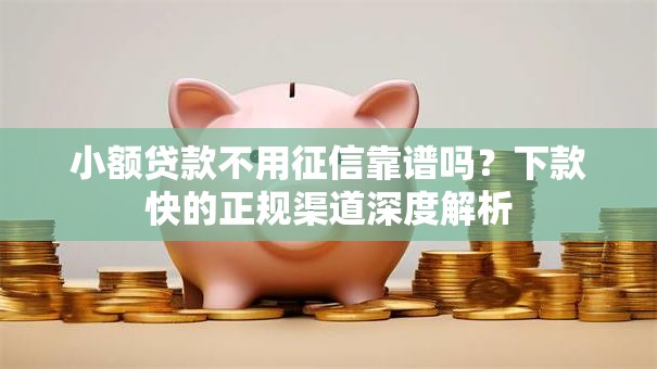 小额贷款不用征信靠谱吗？下款快的正规渠道深度解析
