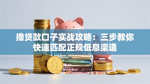 撸贷款口子实战攻略：三步教你快速匹配正规低息渠道