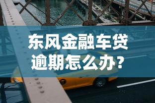 东风金融车贷逾期怎么办？老司机教你正确处理攻略
