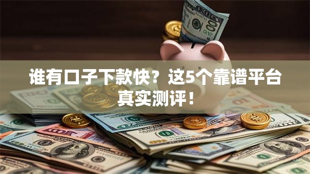谁有口子下款快？这5个靠谱平台真实测评！