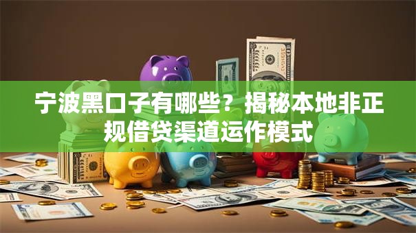 宁波黑口子有哪些？揭秘本地非正规借贷渠道运作模式