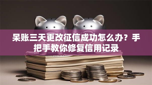 呆账三天更改征信成功怎么办？手把手教你修复信用记录