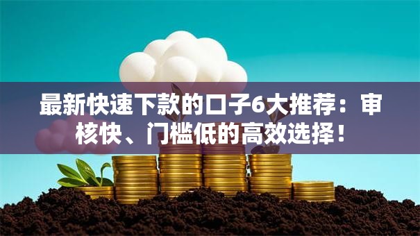 最新快速下款的口子6大推荐：审核快、门槛低的高效选择！