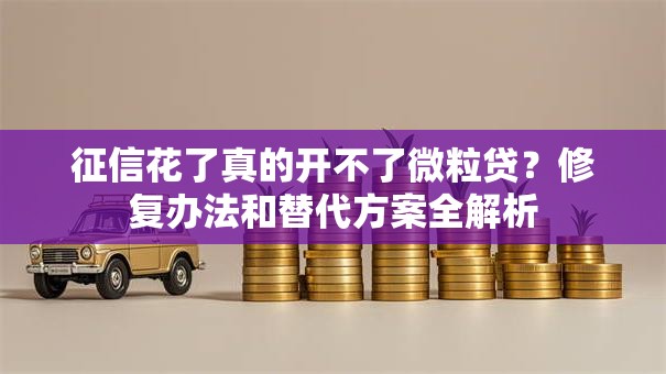 征信花了真的开不了微粒贷？修复办法和替代方案全解析