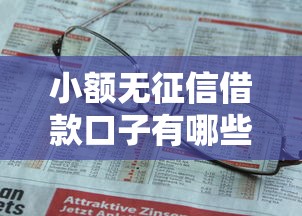 小额无征信借款口子有哪些？这几类正规平台或许能帮到你