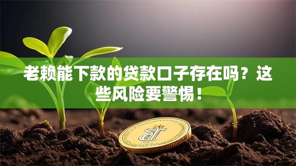 老赖能下款的贷款口子存在吗？这些风险要警惕！
