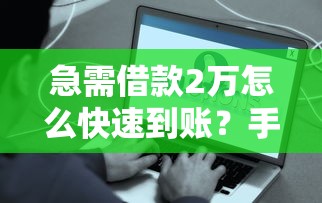 急需借款2万怎么快速到账？手把手教你避开这些坑