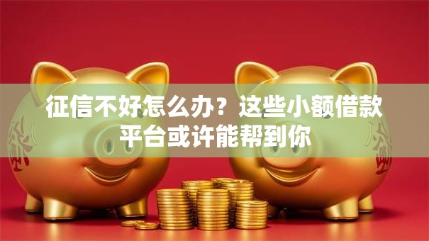 征信不好怎么办？这些小额借款平台或许能帮到你