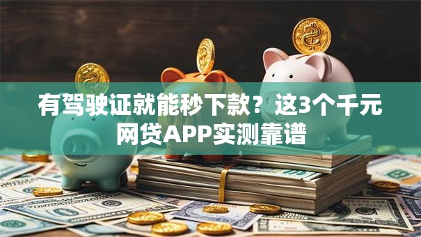 有驾驶证就能秒下款？这3个千元网贷APP实测靠谱