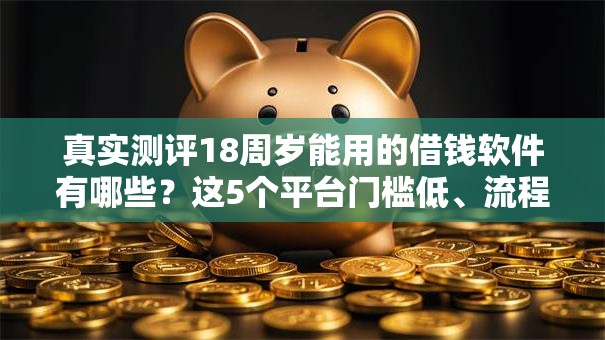 真实测评18周岁能用的借钱软件有哪些？这5个平台门槛低、流程快！