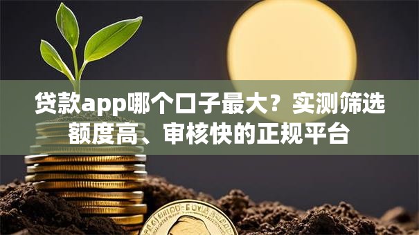 贷款app哪个口子最大？实测筛选额度高、审核快的正规平台