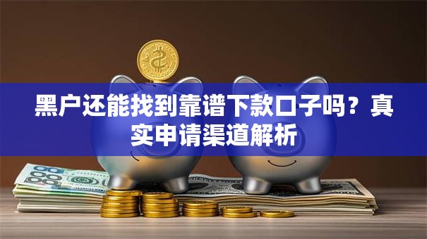 黑户还能找到靠谱下款口子吗？真实申请渠道解析