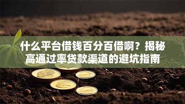 什么平台借钱百分百借啊？揭秘高通过率贷款渠道的避坑指南