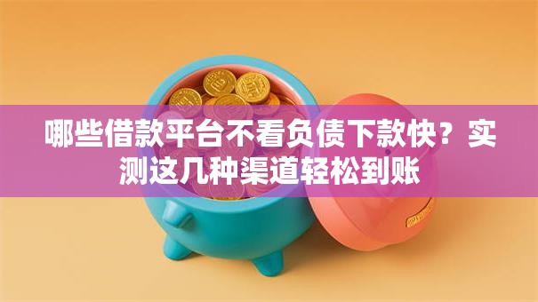 哪些借款平台不看负债下款快？实测这几种渠道轻松到账