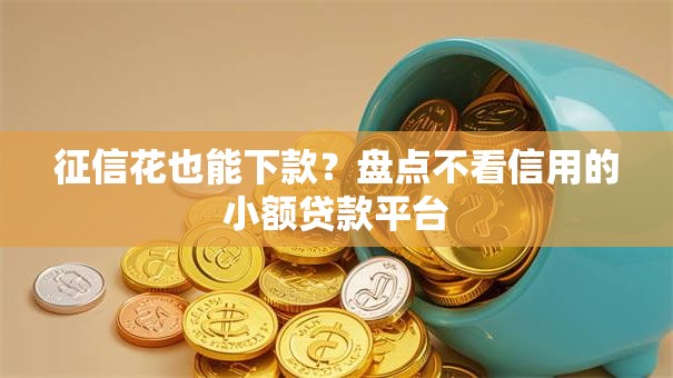 征信花也能下款？盘点不看信用的小额贷款平台