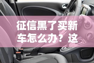 征信黑了买新车怎么办？这些贷款方案或许能帮到你