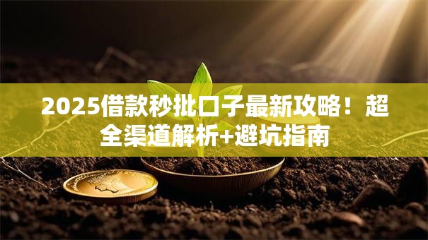 2025借款秒批口子最新攻略！超全渠道解析+避坑指南