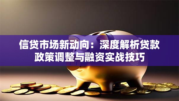 信贷市场新动向：深度解析贷款政策调整与融资实战技巧