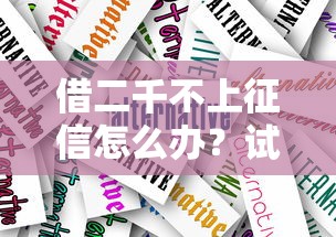 借二千不上征信怎么办？试试这些应急借款小妙招