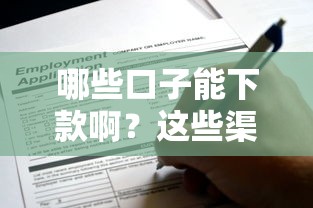 哪些口子能下款啊？这些渠道申请成功率更高