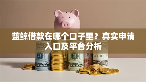 蓝鲸借款在哪个口子里？真实申请入口及平台分析