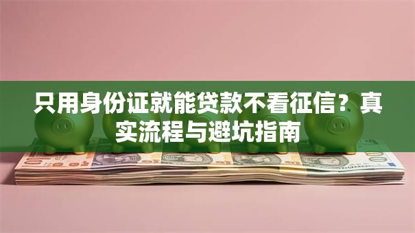 只用身份证就能贷款不看征信？真实流程与避坑指南
