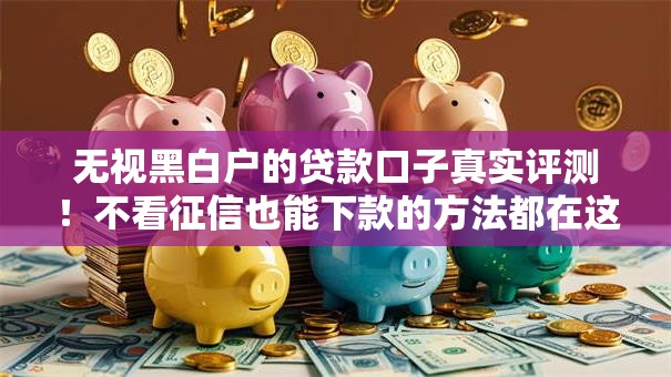 无视黑白户的贷款口子真实评测！不看征信也能下款的方法都在这里