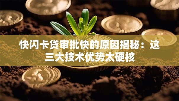 快闪卡贷审批快的原因揭秘：这三大技术优势太硬核