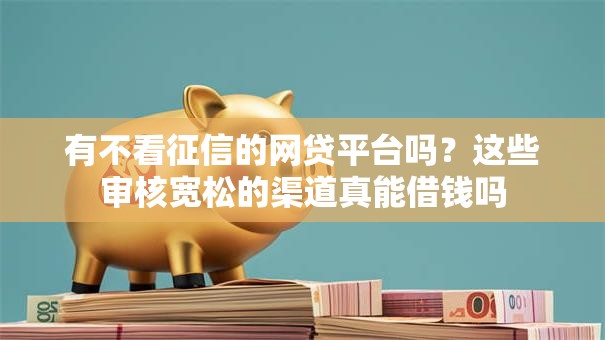 有不看征信的网贷平台吗？这些审核宽松的渠道真能借钱吗