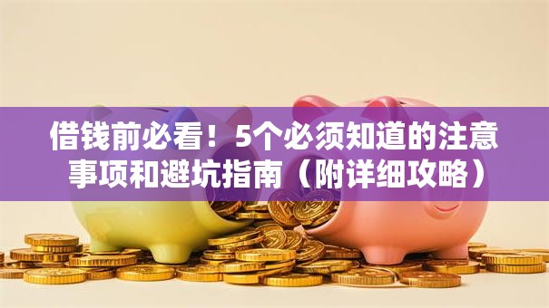 借钱前必看！5个必须知道的注意事项和避坑指南（附详细攻略）