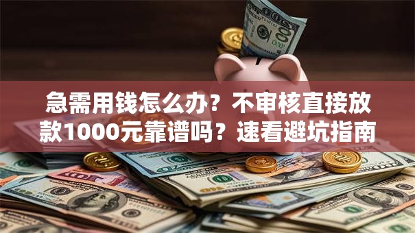 急需用钱怎么办？不审核直接放款1000元靠谱吗？速看避坑指南