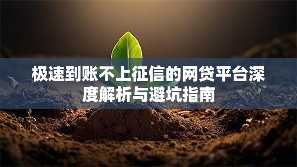极速到账不上征信的网贷平台深度解析与避坑指南