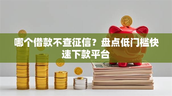 哪个借款不查征信？盘点低门槛快速下款平台