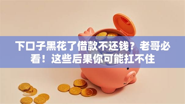 下口子黑花了借款不还钱?老哥必看!这些后果你可能扛不住 下口子黑花了借款不还钱?老哥必看!这些后果你可能扛不住